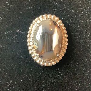 Unique Brown Stoned Pin